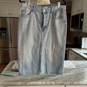 Midi skirt Light Blue Denim